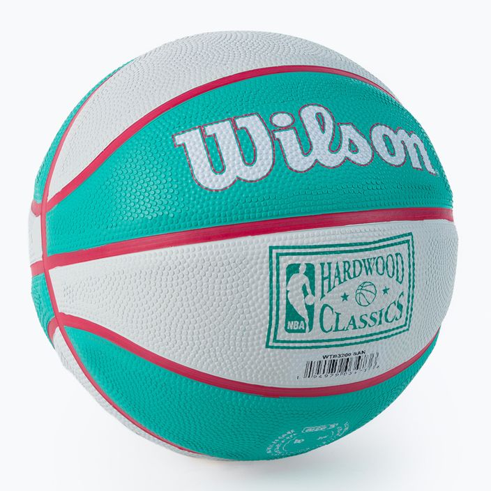 Міні м'яч баскетбольний  Wilson NBA Team Retro Mini San Antonio Spurs WTB3200XBSAN розмір 3 2