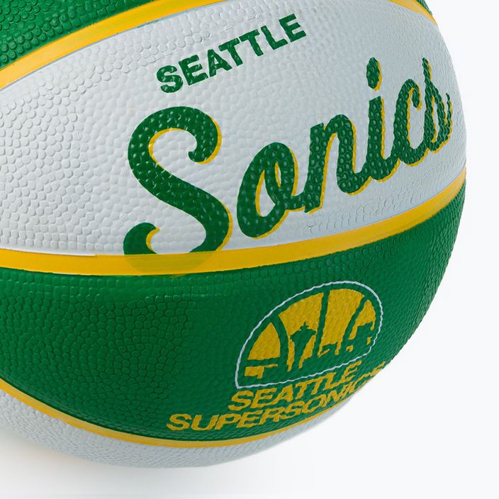 Міні м'яч баскетбольний  Wilson NBA Team Retro Mini Seattle SuperSonics WTB3200XBSEA розмір 3 3