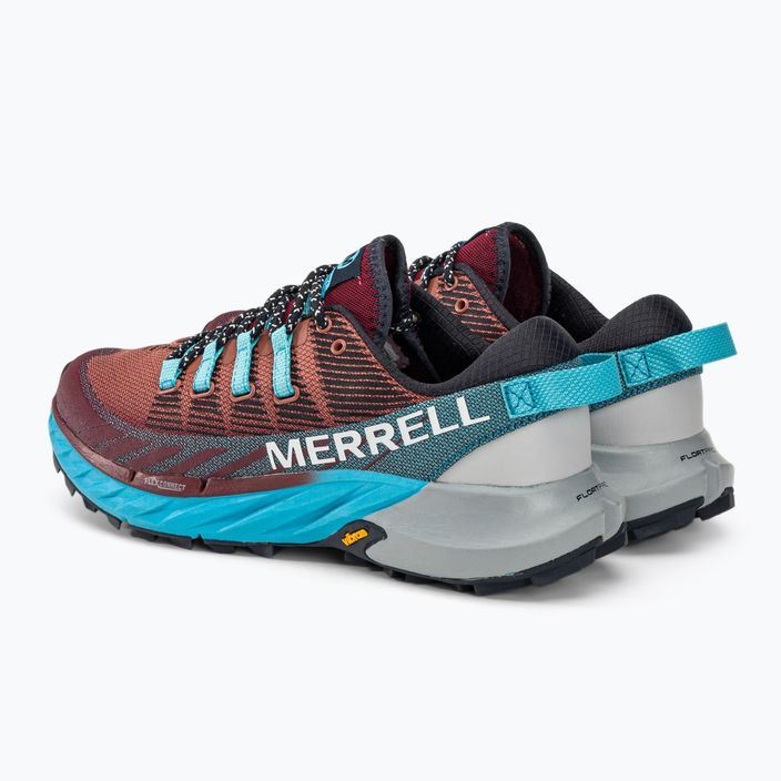 Кросівки для бігу жіночі Merrell Agility Peak 4 бордово-блакитні J067546 3