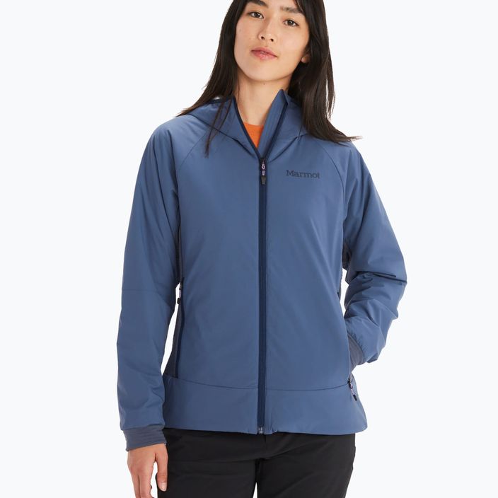 Гібридна куртка жіноча Marmot Novus Lt Hybrid Hoody блакитна M12396