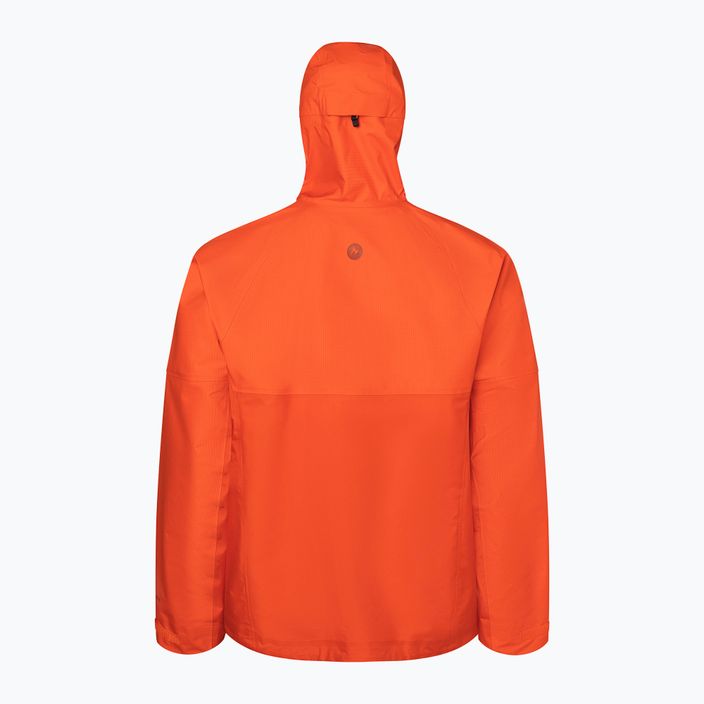 Куртка дощовик з мембраною чоловіча Marmot Mitre Peak оранжева M126855972S 2