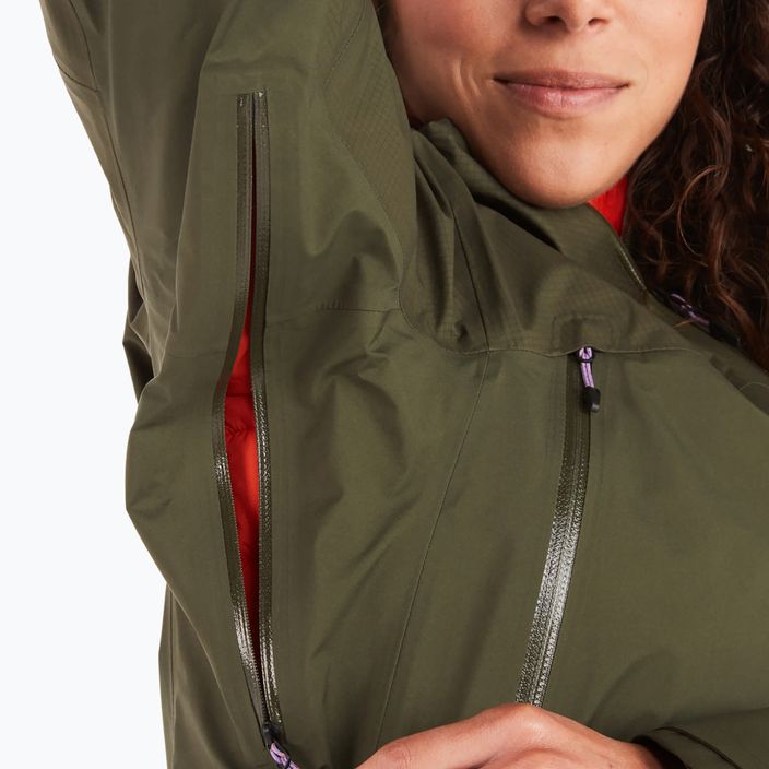 Куртка дощовик жіноча Marmot Mitre Peak Gore Tex зелена M12687 4