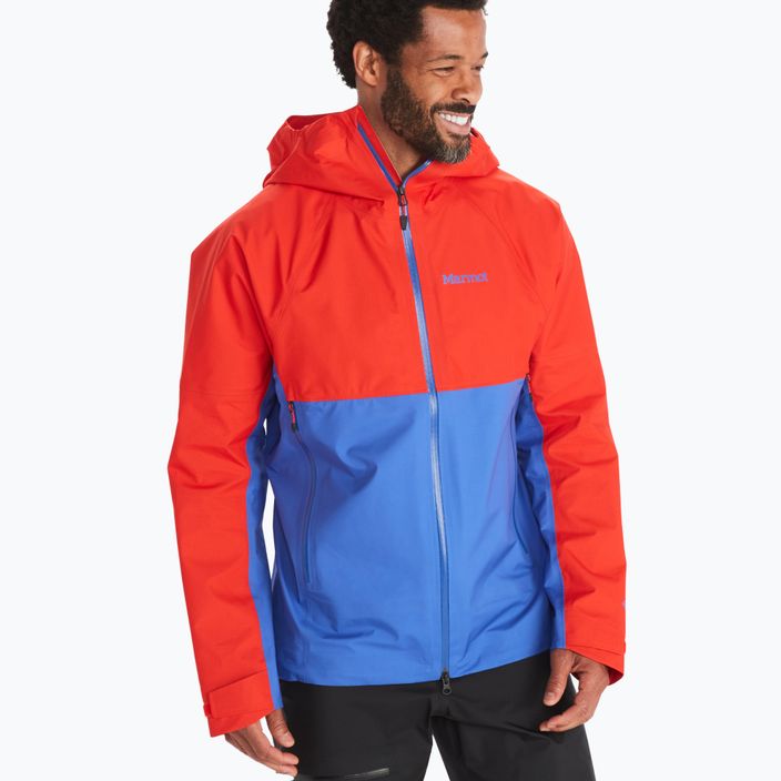 Куртка дощовик чоловіча Marmot Mitre Peak GTX червоно-блакитна M12685-21750