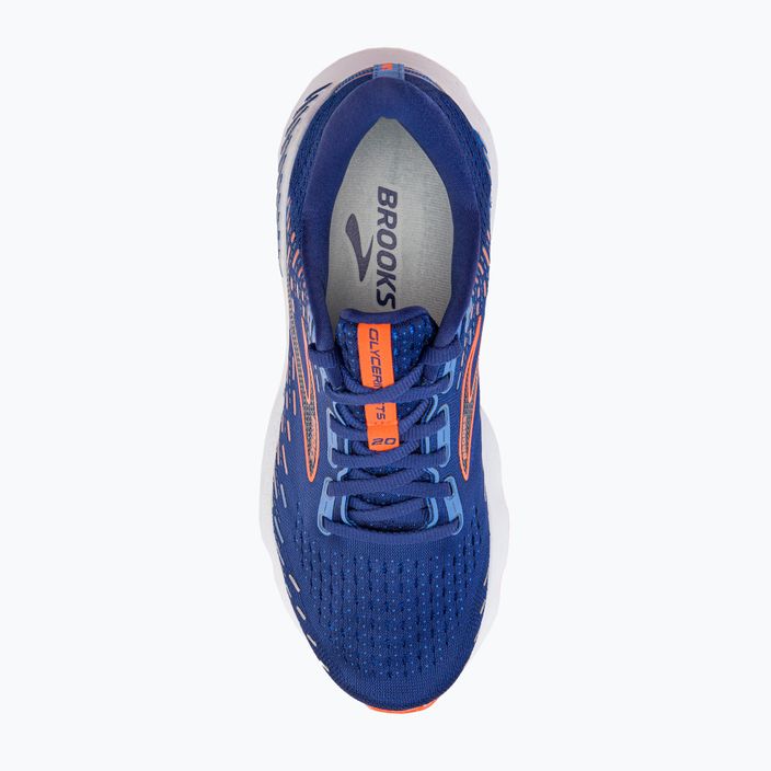 Кросівки для бігу чоловічі Brooks Glycerin GTS 20 blue depths/palace blue/orange 6