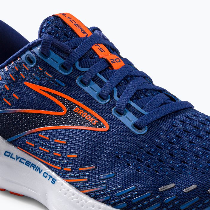Кросівки для бігу чоловічі Brooks Glycerin GTS 20 blue depths/palace blue/orange 8