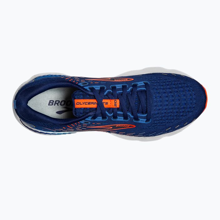 Кросівки для бігу чоловічі Brooks Glycerin GTS 20 blue depths/palace blue/orange 12