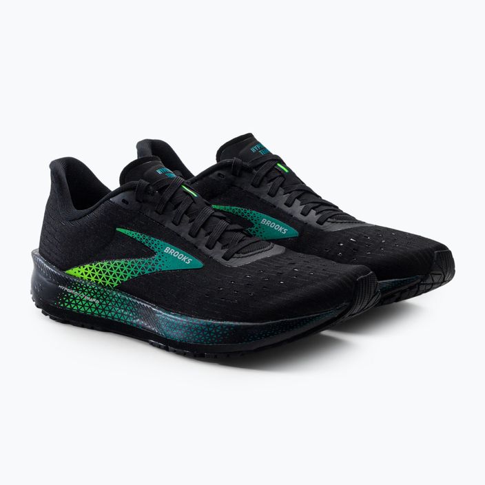 Кросівки для бігу чоловічі Brooks Hyperion Tempo black/kayaking/green gecko 5