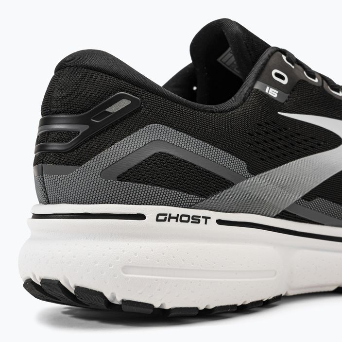 Кросівки для бігу чоловічі Brooks Ghost 15 black/blackened pearl/white 9