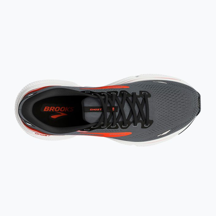 Кросівки для бігу чоловічі Brooks Ghost 15 ebony/black/spicy orange 13