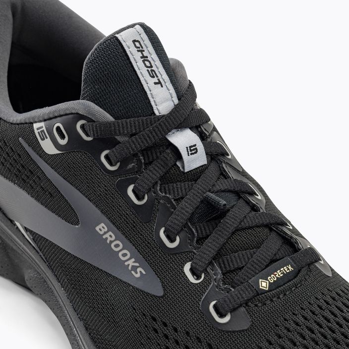 Кросівки для бігу чоловічі Brooks Ghost 15 GTX black/blackened pearl/alloy 8