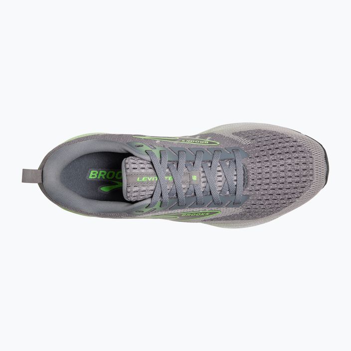 Кросівки для бігу чоловічі Brooks Levitate 6 primer grey/neon green 13