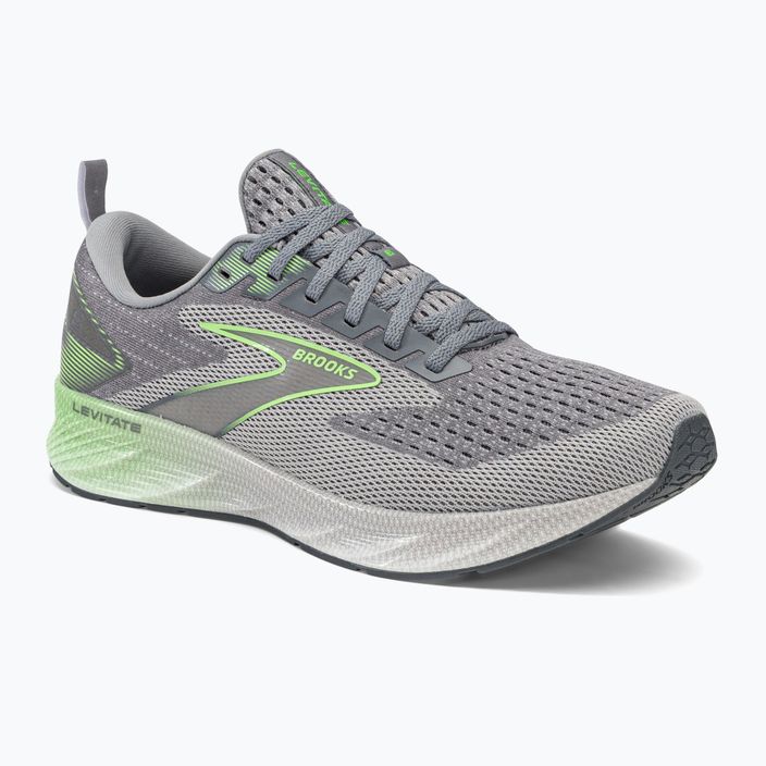 Кросівки для бігу чоловічі Brooks Levitate 6 primer grey/neon green