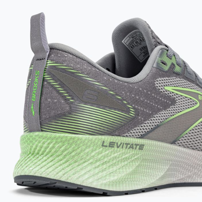 Кросівки для бігу чоловічі Brooks Levitate 6 primer grey/neon green 9