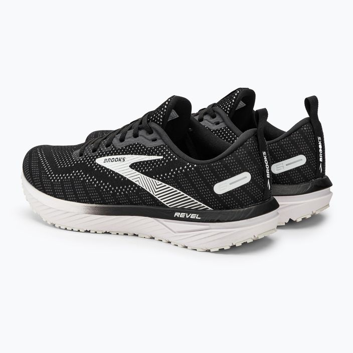 Кросівки для бігу чоловічі Brooks Revel 6 black/blackened pearl/white 3