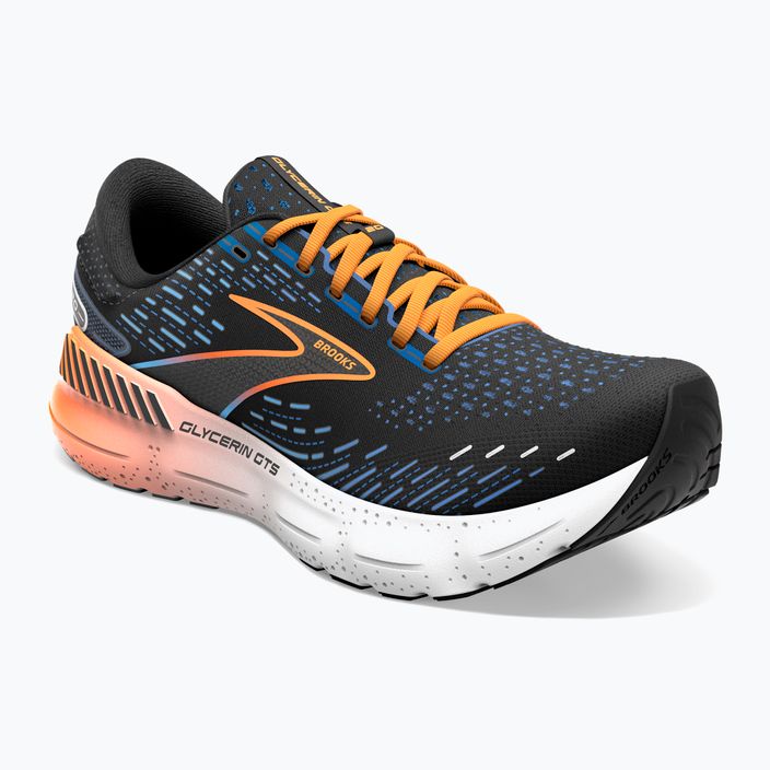 Кросівки для бігу чоловічі Brooks Glycerin GTS 20 black/classic blue/orange 11