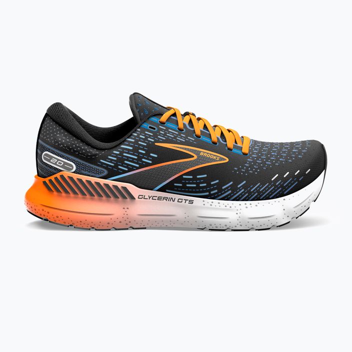 Кросівки для бігу чоловічі Brooks Glycerin GTS 20 black/classic blue/orange 12