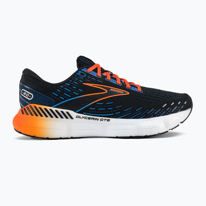Кросівки для бігу чоловічі Brooks Glycerin GTS 20 black/classic blue/orange 2