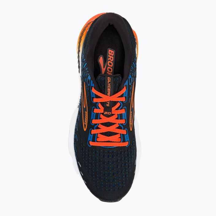 Кросівки для бігу чоловічі Brooks Glycerin GTS 20 black/classic blue/orange 6