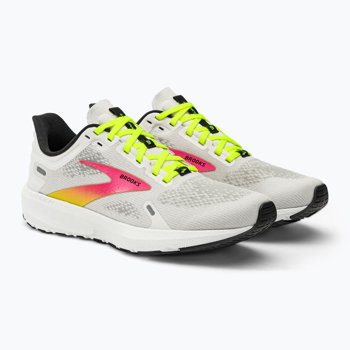 Кросівки для бігу жіночі Brooks Launch 9 white/pink/nightlife 4