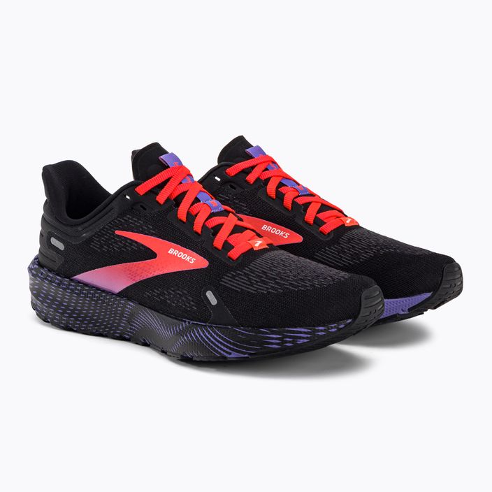 Кросівки для бігу жіночі Brooks Launch 9 black/coral/purple 4