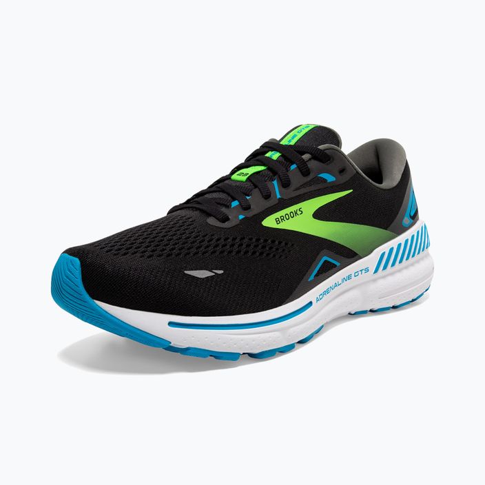 Кросівки для бігу чоловічі Brooks Adrenaline GTS 23 black/hawaiian ocean/green 16