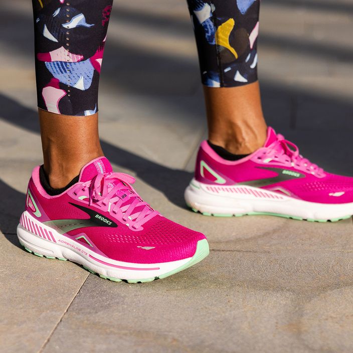 Кросівки для бігу жіночі Brooks Adrenaline GTS 23 pink/festival fuchsia/black 17