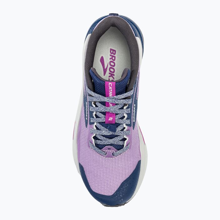 Жіночі кросівки Brooks Catamount 2 фіолетові / темно-сині / устричні 5