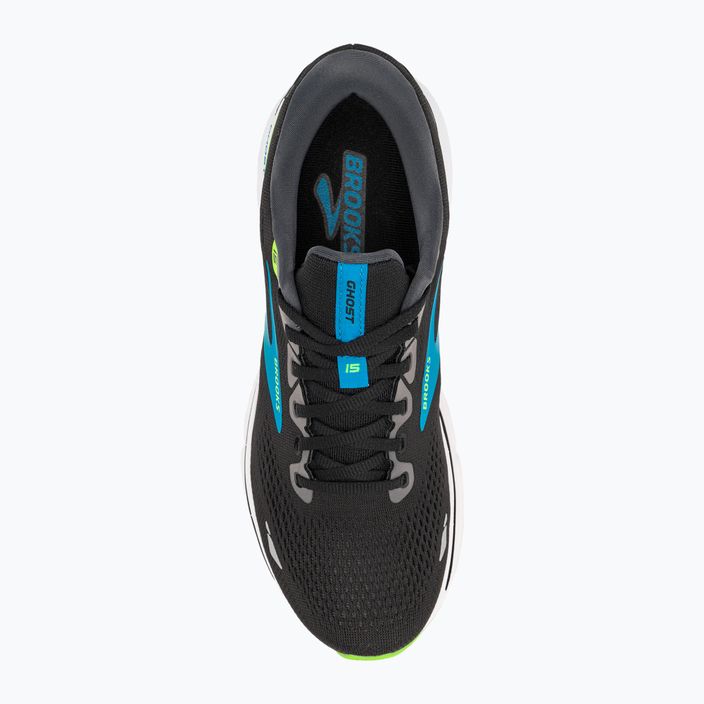 Кросівки для бігу чоловічі Brooks Ghost 15 black/hawaiian pcean/green 5