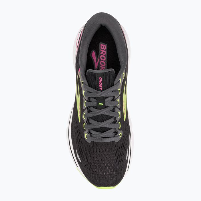Кросівки для бігу жіночі Brooks Ghost 15 black/ebony/sharp green 6