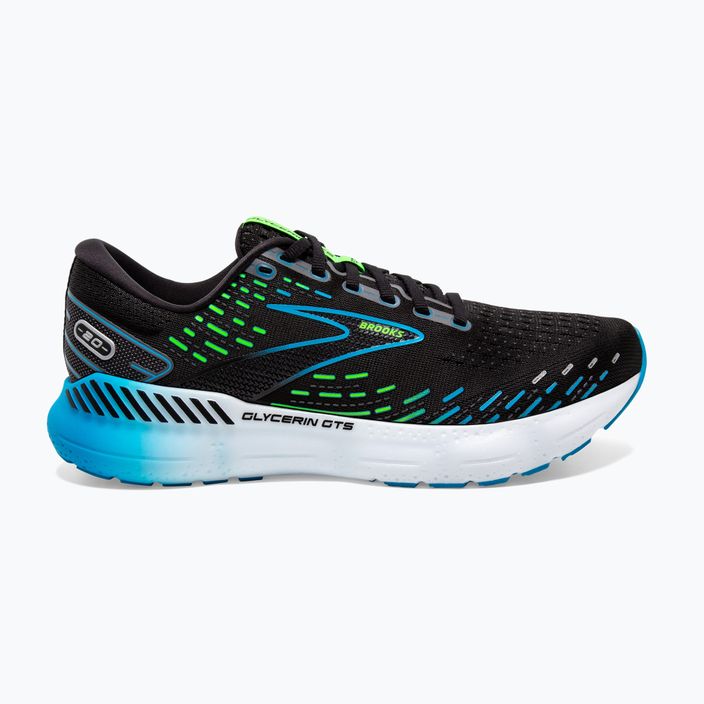 Кросівки для бігу чоловічі Brooks Glycerin GTS 20 black/hawaiian ocean/green 12