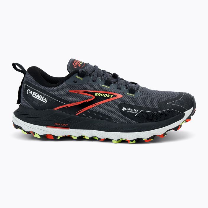 Кросівки для бігу чоловічі Brooks Cascadia 18 GTX blackened pearl/black/tomato 2