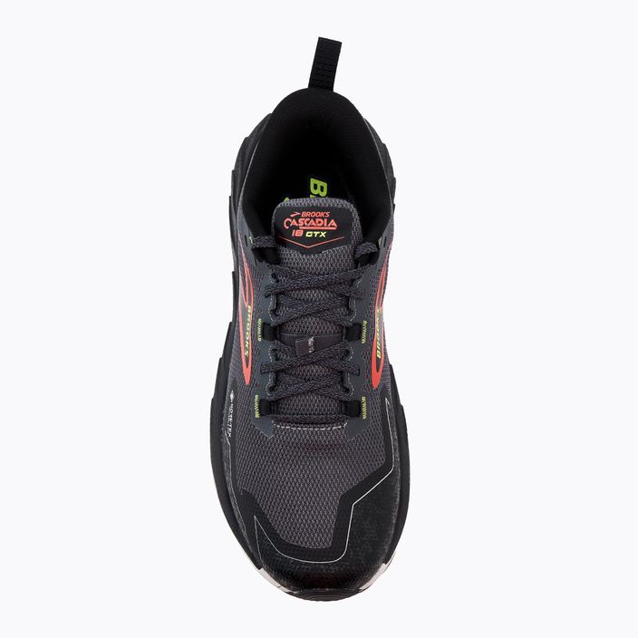 Кросівки для бігу чоловічі Brooks Cascadia 18 GTX blackened pearl/black/tomato 5