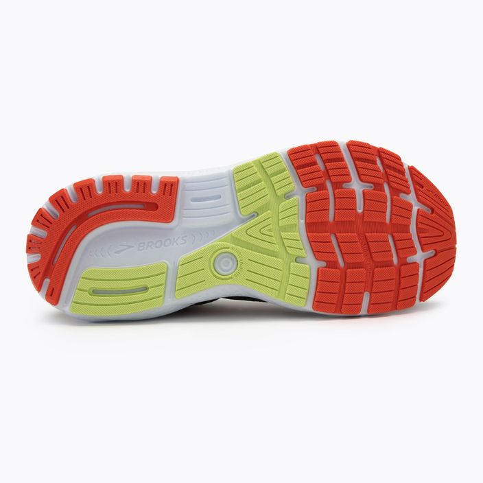 Кросівки для бігу чоловічі Brooks Ghost 16 black/mandarin red/green 4