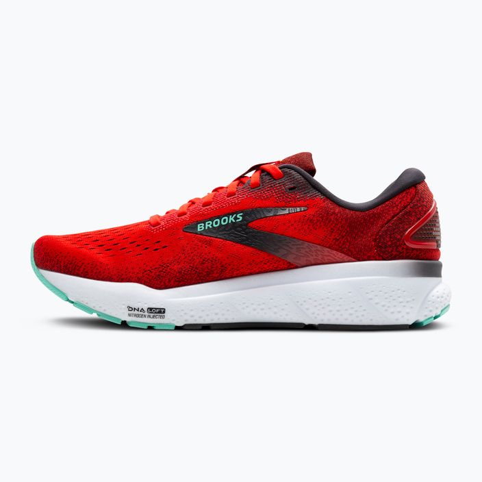 Кросівки для бігу чоловічі Brooks Ghost 16 fiery red/ebony/cockatoo 3