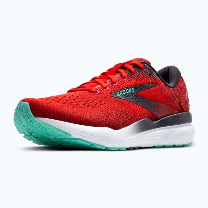 Кросівки для бігу чоловічі Brooks Ghost 16 fiery red/ebony/cockatoo 4