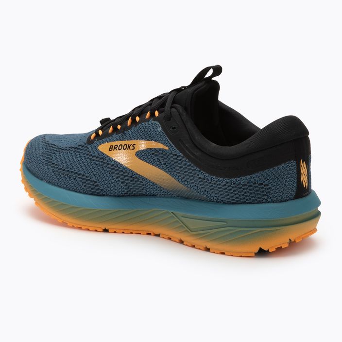 Кросівки для бігу чоловічі Brooks Revel 7 storm blue/black/orange pop 3