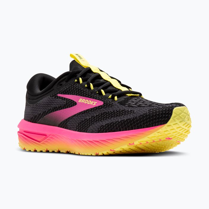 Кросівки для бігу жіночі Brooks Revel 7 black/pink/lemon tonic 8