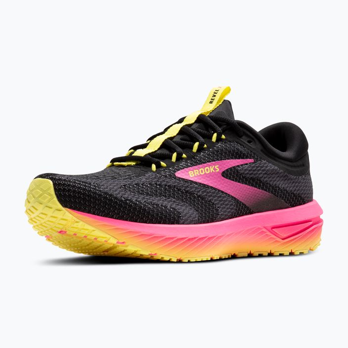 Кросівки для бігу жіночі Brooks Revel 7 black/pink/lemon tonic 11