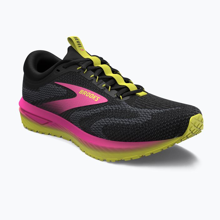 Кросівки для бігу жіночі Brooks Revel 7 black/pink/lemon tonic 15