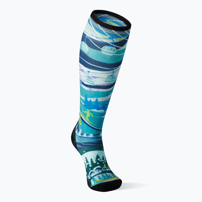 Шкарпетки лижні  жіночі  Smartwool Performance Ski Zero Cushion Skication Print OTC сині SW001629E181 4
