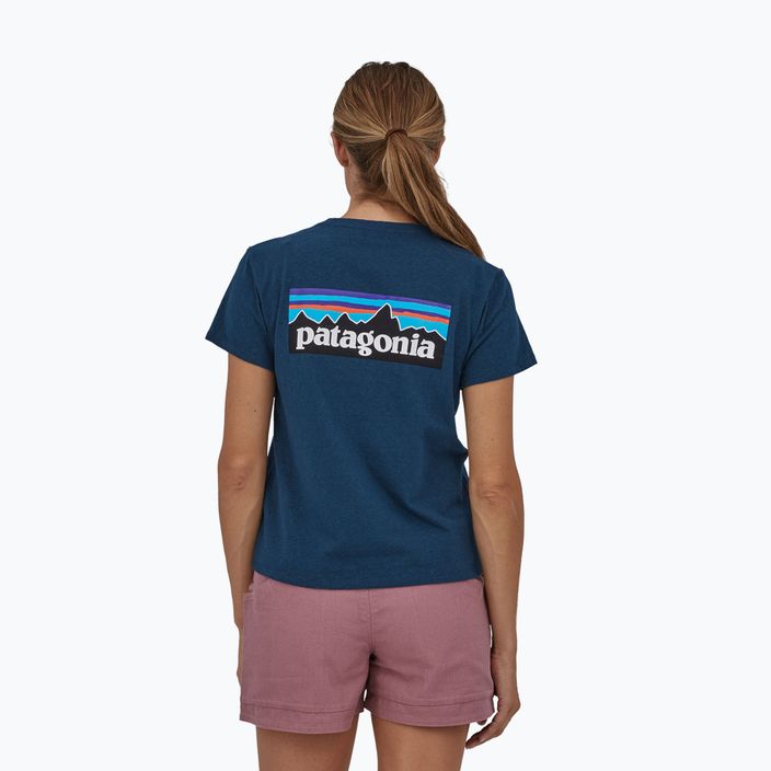 Футболка трекінгова жіноча Patagonia P-6 Logo Responsibili-Tee tidepool blue 2