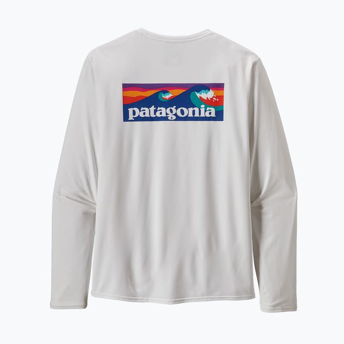 Лонгслів трекінговий чоловічий Patagonia Cap Cool Daily Graphic Shirt-Waters LS boardshort logo/white 9