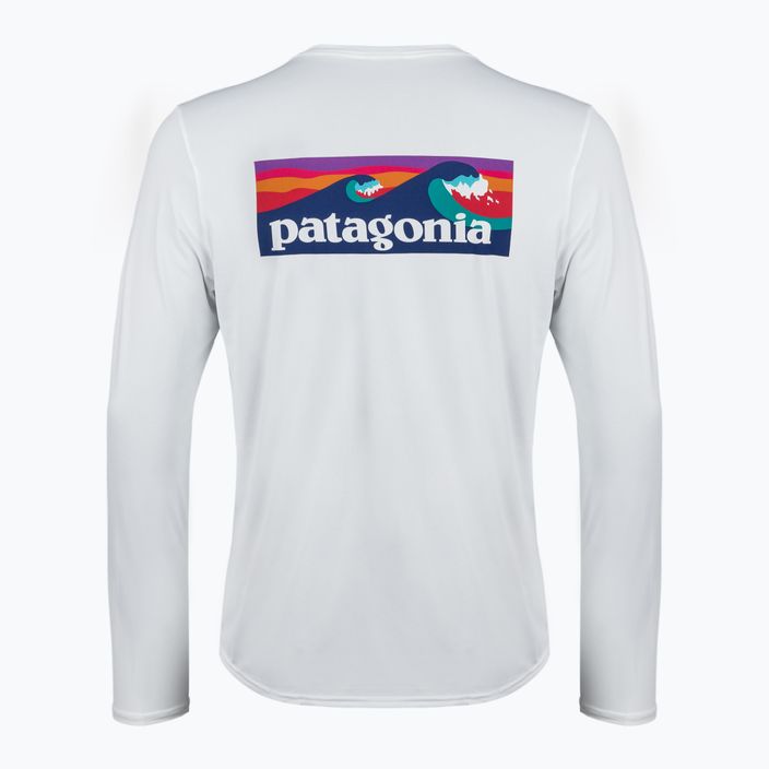 Лонгслів трекінговий чоловічий Patagonia Cap Cool Daily Graphic Shirt-Waters LS boardshort logo/white 4