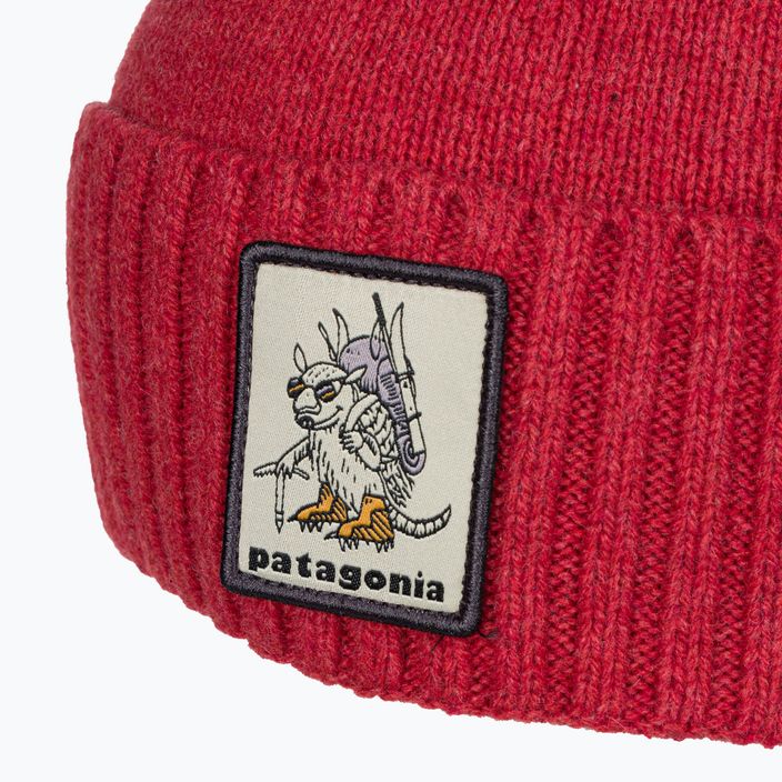 Шапка трекінгова Patagonia Brodeo Beanie fun hogs armadillo/touring red 4