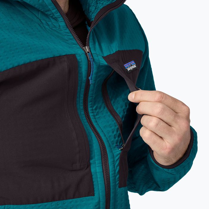 Чоловіча софтшелл-куртка Patagonia R2 TechFace Hoody з капюшоном синього кольору 6