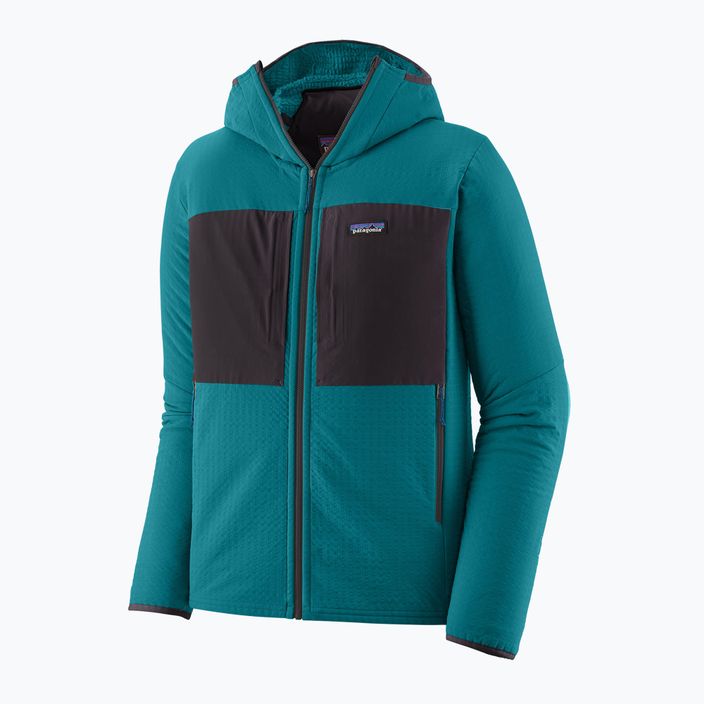 Чоловіча софтшелл-куртка Patagonia R2 TechFace Hoody з капюшоном синього кольору 10