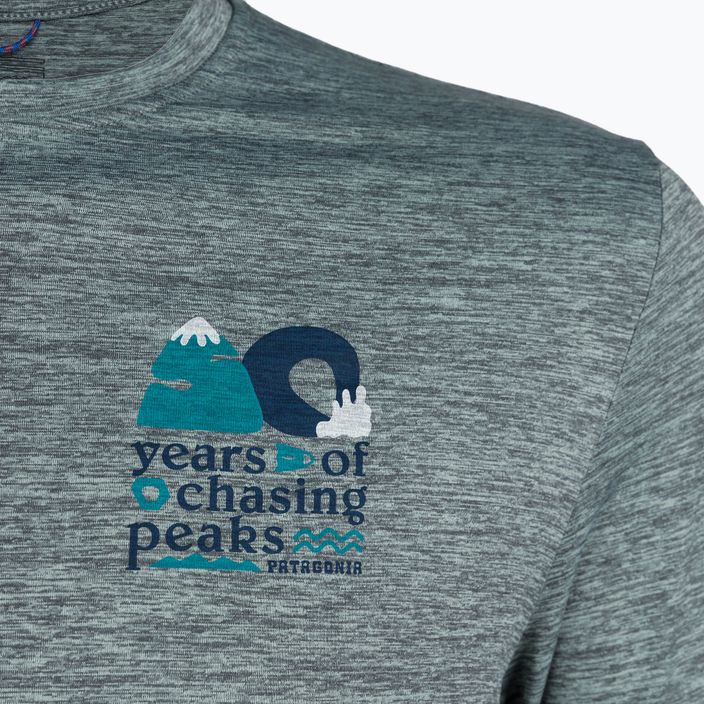 Лонгслів трекінговий чоловічий Patagonia Cap Cool Daily Graphic Shirt-Waters chasing peaks/sleet green x-dye 5