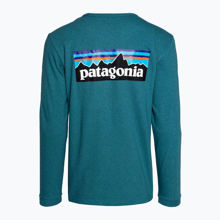 Жіночий трекінговий лонгслів Patagonia P-6 Logo Responsibili-Tee belay синій 4
