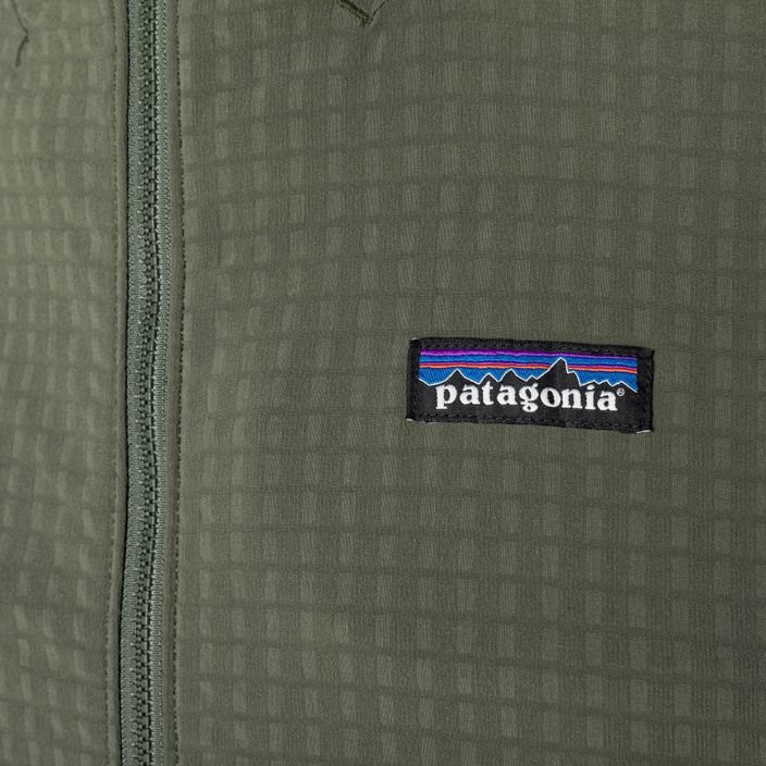 Чоловіча софтшелл-куртка Patagonia R1 TechFace Hoody з капюшоном для басейну зеленого кольору 3