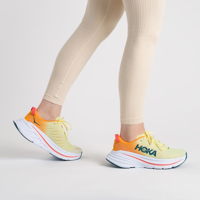 Кросівки для бігу жіночі HOKA Bondi X жовто-помаранчеві 1113513-YPRY 2